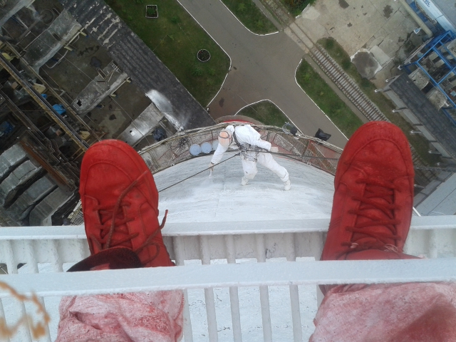 Покраска трубы ТЭЦ 250 метров